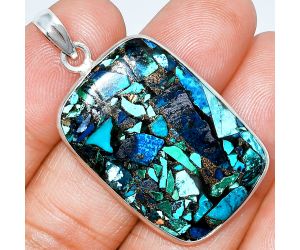 Multi Copper Turquoise Pendant SDP153579 P-1001, 22x32 mm