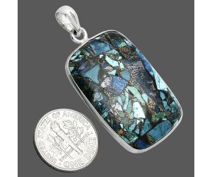 Multi Copper Turquoise Pendant SDP153579 P-1001, 22x32 mm