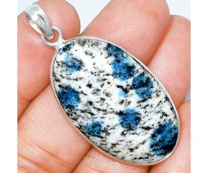 K2 Blue - Azurite In Quartz Pendant SDP153580 P-1001, 20x35 mm