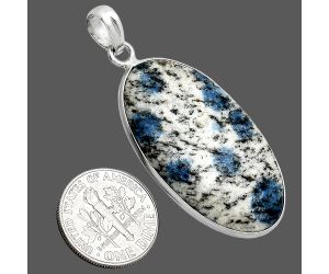 K2 Blue - Azurite In Quartz Pendant SDP153580 P-1001, 20x35 mm