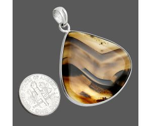 Montana Agate Pendant SDP153583 P-1001, 31x34 mm