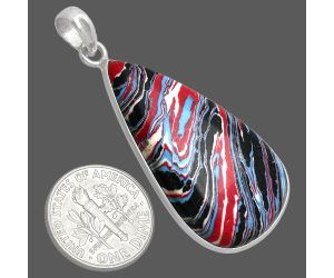 Fordite Detroit Agate Pendant SDP153588 P-1001, 20x37 mm