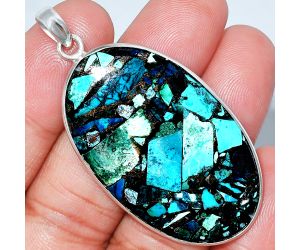 Multi Copper Turquoise Pendant SDP153595 P-1001, 25x43 mm