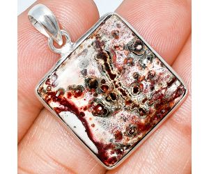 Leopard Skin Jasper Pendant SDP153602 P-1001, 22x22 mm