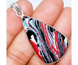 Fordite Detroit Agate Pendant SDP153608 P-1001, 22x38 mm