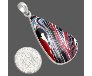 Fordite Detroit Agate Pendant SDP153608 P-1001, 22x38 mm