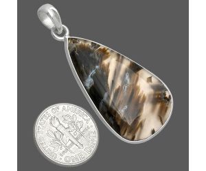 Tube Agate Pendant SDP153610 P-1001, 20x34 mm