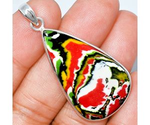 Fordite Detroit Agate Pendant SDP153621 P-1001, 21x38 mm