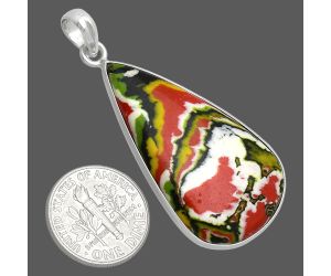 Fordite Detroit Agate Pendant SDP153621 P-1001, 21x38 mm