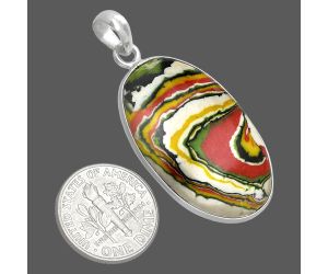 Fordite Detroit Agate Pendant SDP153624 P-1001, 20x22 mm