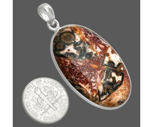 Leopard Skin Jasper Pendant SDP153628 P-1001, 23x36 mm