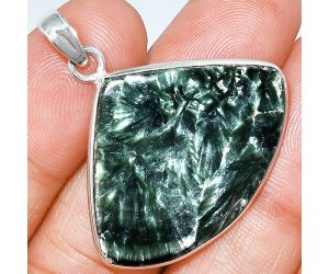 Russian Seraphinite Pendant SDP153631 P-1001, 25x33 mm