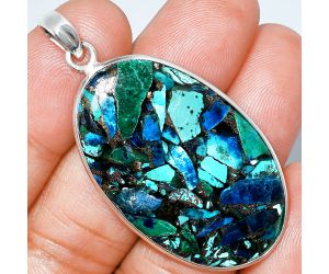 Multi Copper Turquoise Pendant SDP153632 P-1001, 24x40 mm