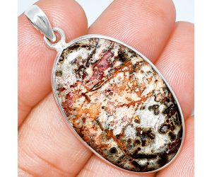 Leopard Skin Jasper Pendant SDP153638 P-1001, 22x34 mm