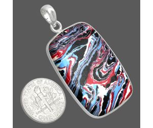 Fordite Detroit Agate Pendant SDP153639 P-1001, 24x36 mm