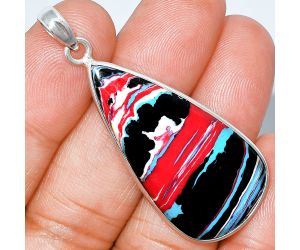 Fordite Detroit Agate Pendant SDP153643 P-1001, 19x38 mm