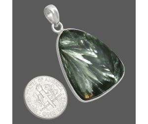 Russian Seraphinite Pendant SDP153645 P-1001, 24x29 mm