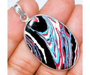 Fordite Detroit Agate Pendant SDP153647 P-1001, 23x36 mm