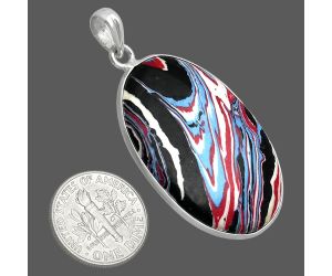 Fordite Detroit Agate Pendant SDP153647 P-1001, 23x36 mm