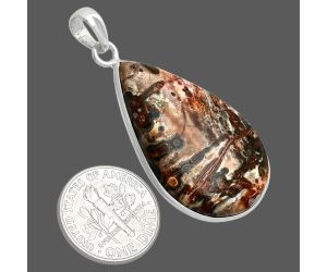 Leopard Skin Jasper Pendant SDP153649 P-1001, 20x33 mm