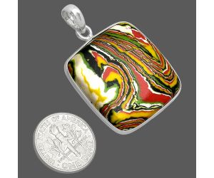 Fordite Detroit Agate Pendant SDP153653 P-1001, 27x27 mm