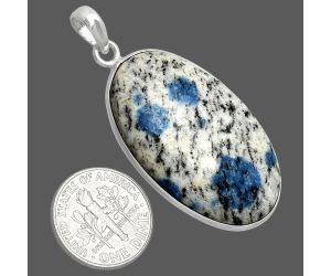 K2 Blue - Azurite In Quartz Pendant SDP153657 P-1001, 22x35 mm