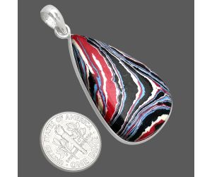 Fordite Detroit Agate Pendant SDP153661 P-1001, 22x36 mm