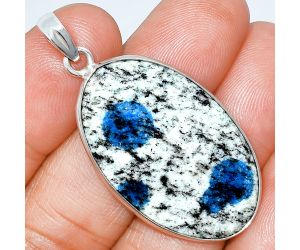 K2 Blue - Azurite In Quartz Pendant SDP153662 P-1001, 21x35 mm