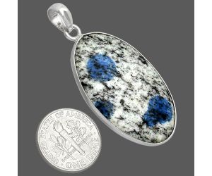 K2 Blue - Azurite In Quartz Pendant SDP153662 P-1001, 21x35 mm