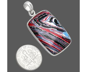 Fordite Detroit Agate Pendant SDP153663 P-1001, 20x29 mm