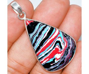 Fordite Detroit Agate Pendant SDP153665 P-1001, 22x34 mm