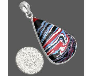 Fordite Detroit Agate Pendant SDP153665 P-1001, 22x34 mm