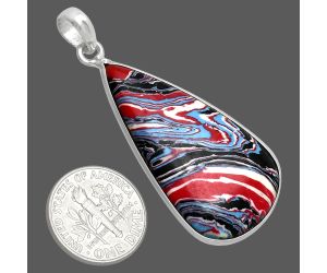 Fordite Detroit Agate Pendant SDP153666 P-1001, 21x38 mm