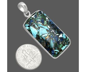 Multi Copper Turquoise Pendant SDP153667 P-1001, 18x31 mm