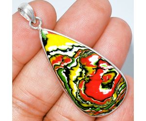 Fordite Detroit Agate Pendant SDP153674 P-1001, 20x41 mm