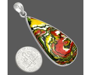 Fordite Detroit Agate Pendant SDP153674 P-1001, 20x41 mm