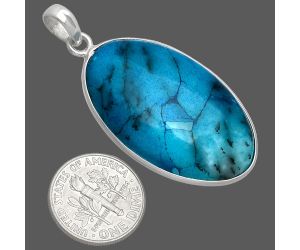 Marine Blue Dendritic Opal Pendant SDP153675 P-1001, 22x35 mm