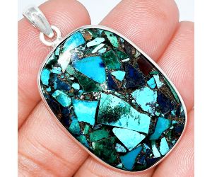 Multi Copper Turquoise Pendant SDP153676 P-1001, 24x36 mm