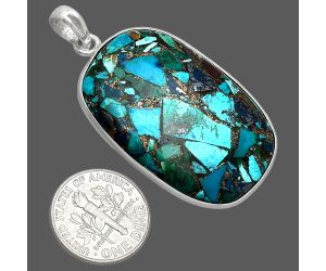 Multi Copper Turquoise Pendant SDP153676 P-1001, 24x36 mm