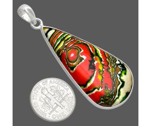 Fordite Detroit Agate Pendant SDP153677 P-1001, 20x42 mm