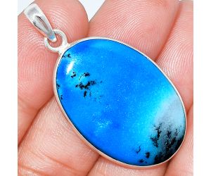 Marine Blue Dendritic Opal Pendant SDP153685 P-1001, 21x32 mm