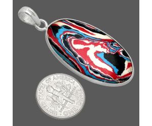 Fordite Detroit Agate Pendant SDP153688 P-1001, 19x34 mm