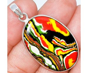 Fordite Detroit Agate Pendant SDP153691 P-1001, 21x32 mm