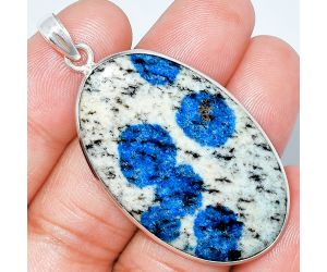 K2 Blue - Azurite In Quartz Pendant SDP153701 P-1001, 26x42 mm