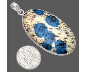 K2 Blue - Azurite In Quartz Pendant SDP153701 P-1001, 26x42 mm