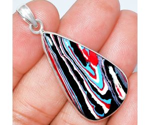 Fordite Detroit Agate Pendant SDP153705 P-1001, 19x35 mm