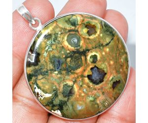 Rhyolite - Rainforest Jasper Pendant SDP153709 P-1001, 40x40 mm