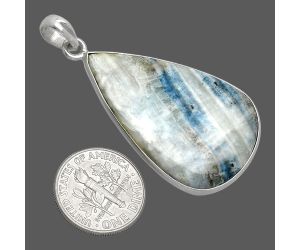 Blue Scheelite Pendant SDP153715 P-1001, 24x37 mm