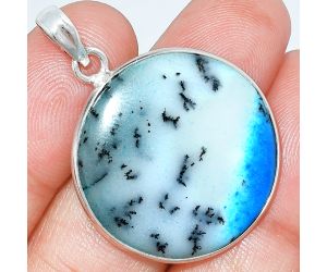 Marine Blue Dendritic Opal Pendant SDP153717 P-1001, 27x27 mm