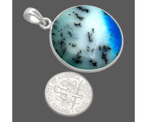 Marine Blue Dendritic Opal Pendant SDP153717 P-1001, 27x27 mm